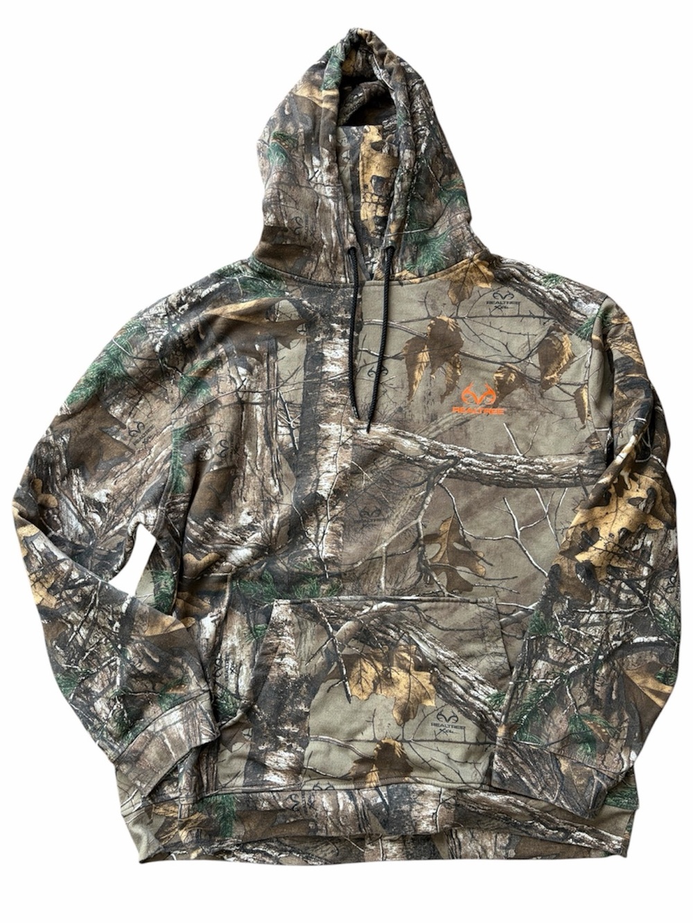 Realtree Camo Hoodie Pullover Brown Green Woodland Camouflage Hunting Outdoors